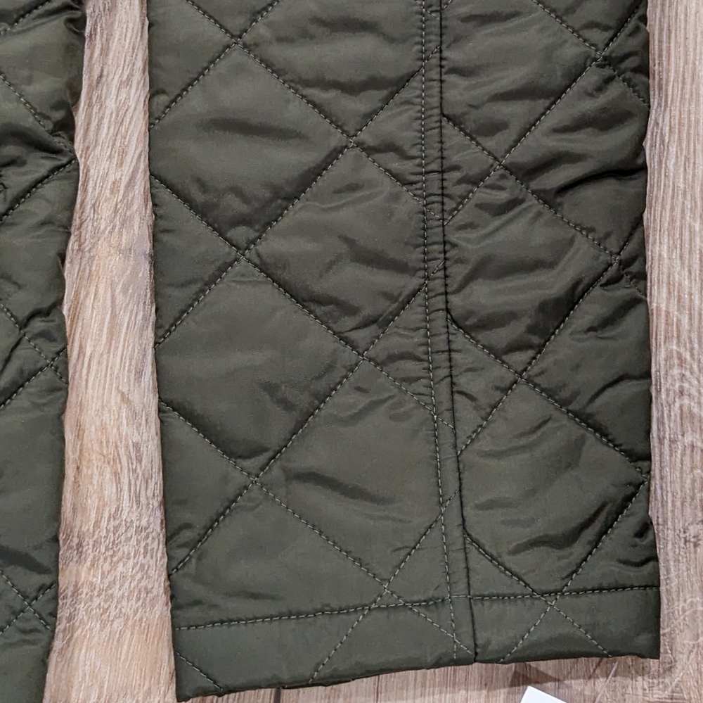 Mens Barbour "Ashby" Quilted Coat Olive Green - Picture 5 of 7